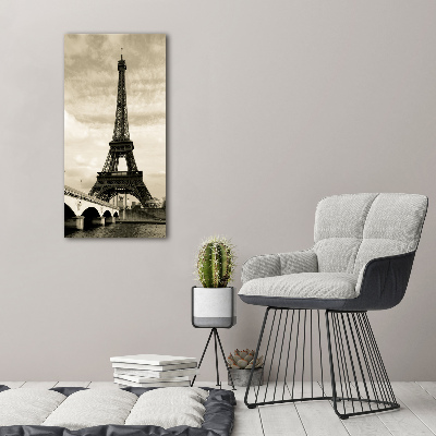 Verticale foto op canvas Eiffeltoren Parijs