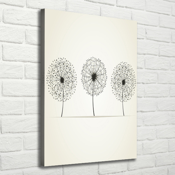 Verticaal schilderij op canvas Paardenbloemen