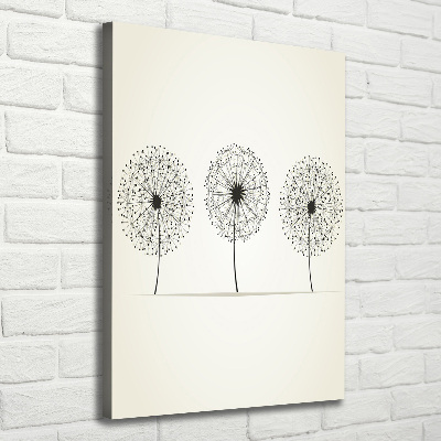 Verticaal schilderij op canvas Paardenbloemen