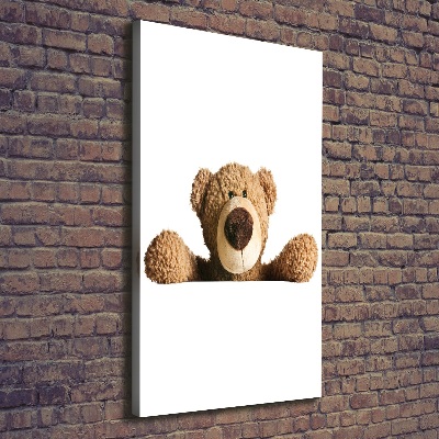 Verticaal canvasschilderij Teddybeer