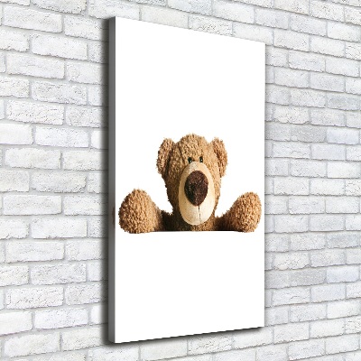 Verticaal canvasschilderij Teddybeer