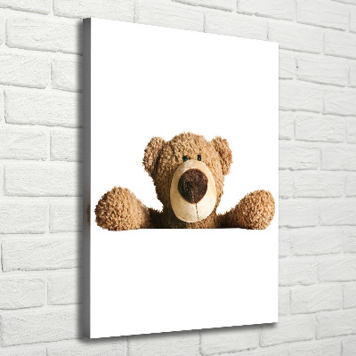 Verticaal canvasschilderij Teddybeer