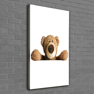 Verticaal canvasschilderij Teddybeer