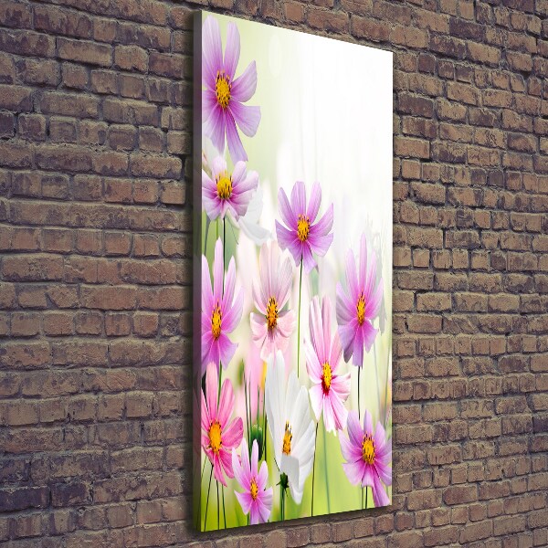 Verticaal canvasschilderij Wilde bloemen