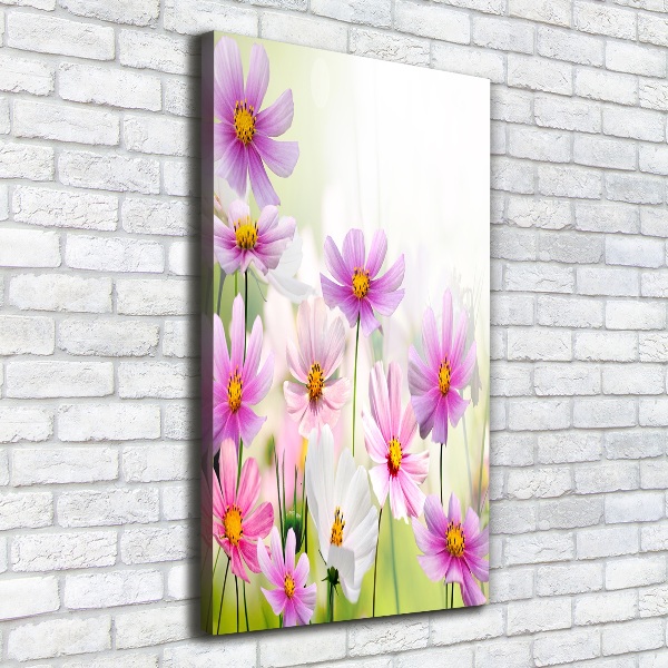Verticaal canvasschilderij Wilde bloemen
