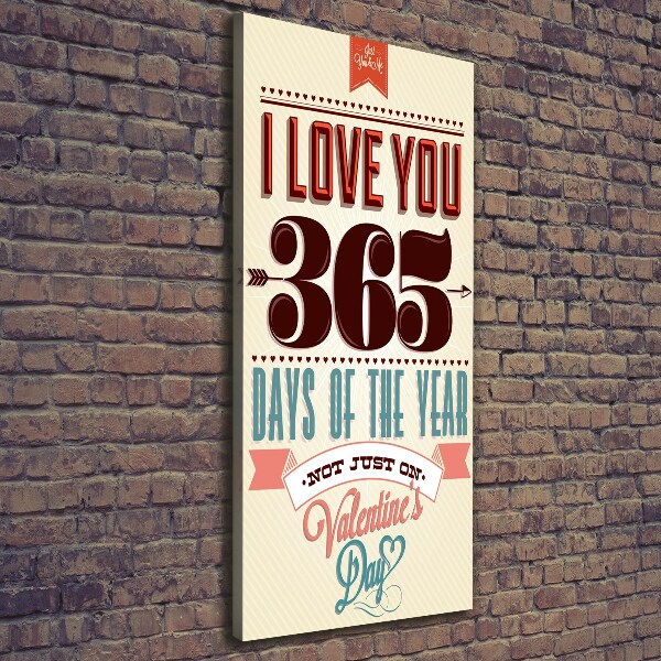 Verticaal schilderij op canvas Valentijnsdag