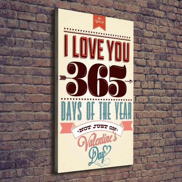 Verticaal schilderij op canvas Valentijnsdag