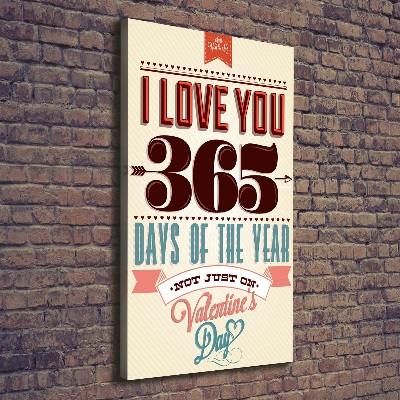 Verticaal schilderij op canvas Valentijnsdag