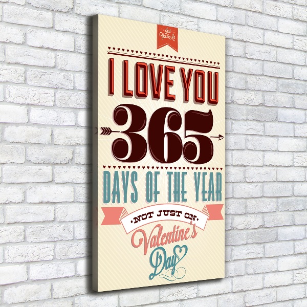 Verticaal schilderij op canvas Valentijnsdag
