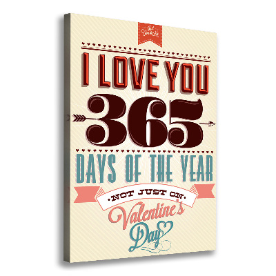 Verticaal schilderij op canvas Valentijnsdag