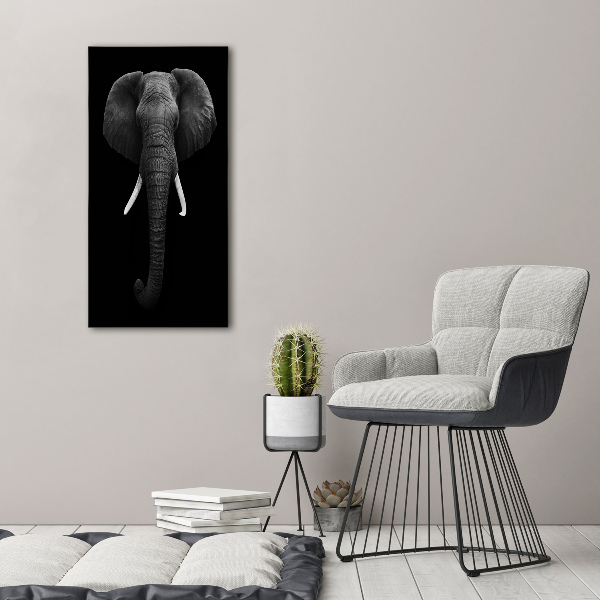 Verticaal schilderij op canvas Afrikaanse olifant