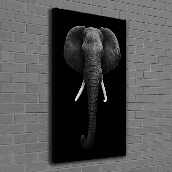 Verticaal schilderij op canvas Afrikaanse olifant
