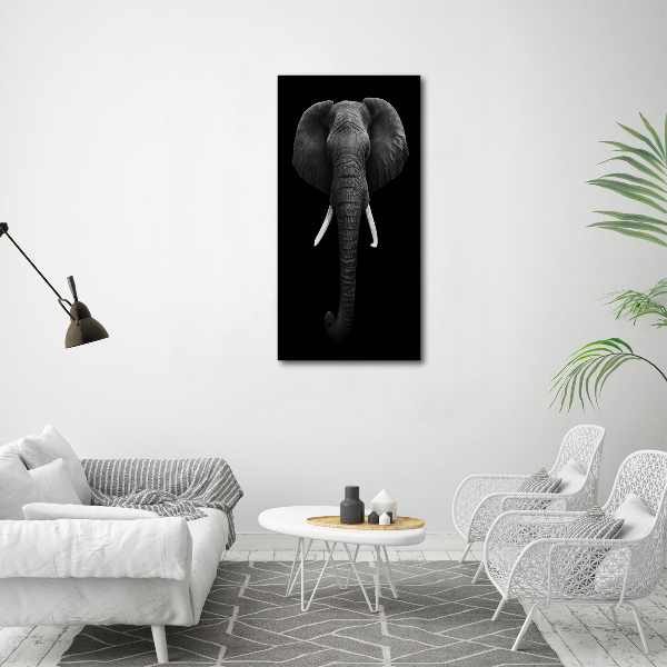 Verticaal schilderij op canvas Afrikaanse olifant