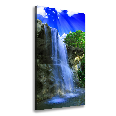 Verticaal canvasschilderij Waterval