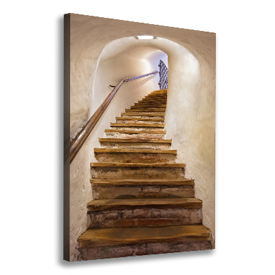 Verticale canvasfoto Trappen in het kasteel