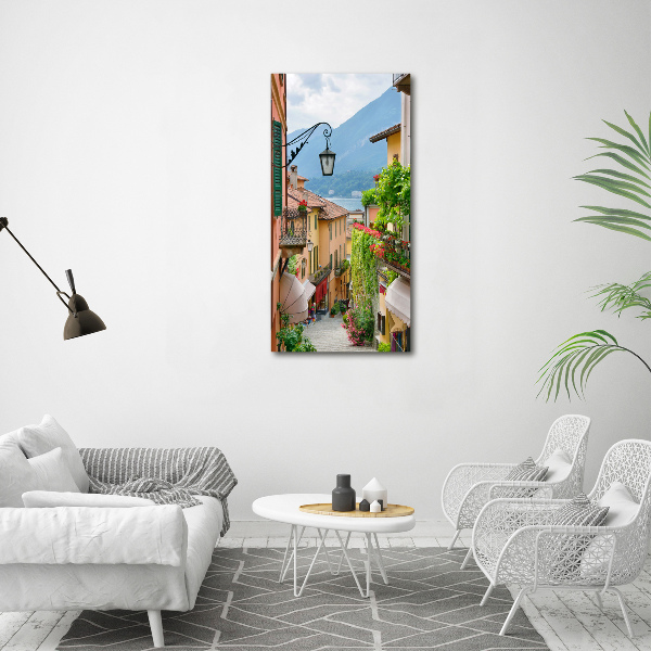 Verticaal canvasschilderij Italiaanse straten