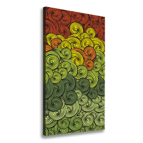 Verticaal schilderij op canvas Kleurrijke golven