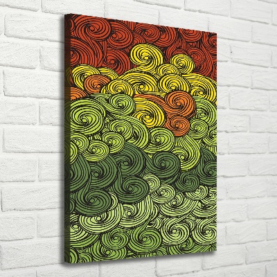 Verticaal schilderij op canvas Kleurrijke golven