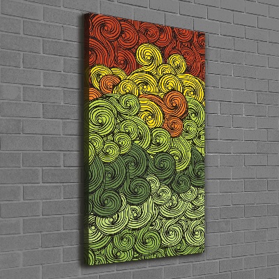 Verticaal schilderij op canvas Kleurrijke golven
