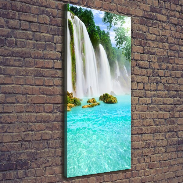 Verticale canvasfoto Waterval