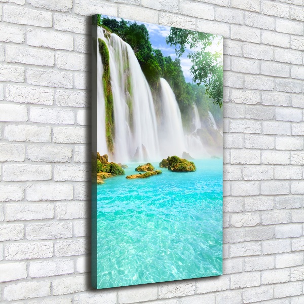 Verticale canvasfoto Waterval