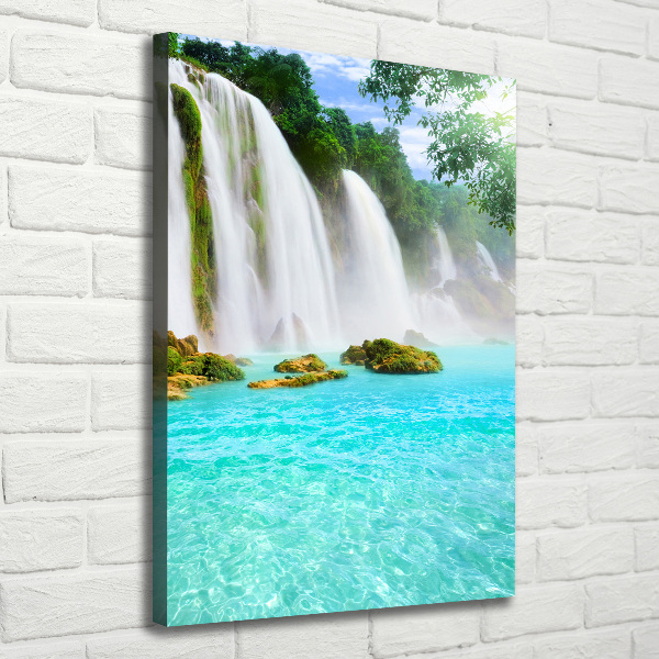 Verticale canvasfoto Waterval