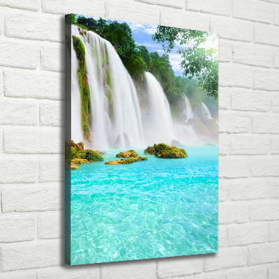 Verticale canvasfoto Waterval