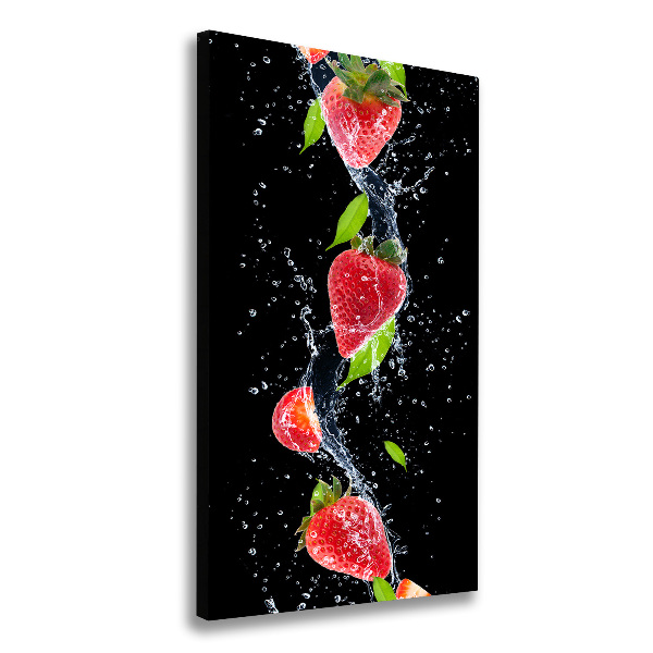 Verticaal canvasschilderij Aardbeien