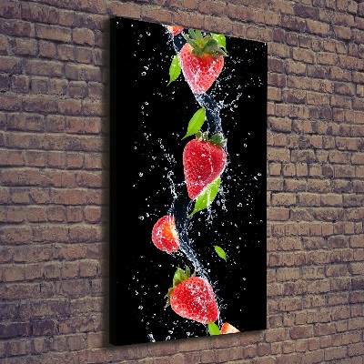 Verticaal canvasschilderij Aardbeien
