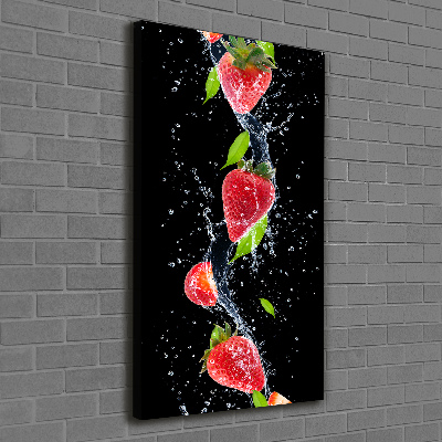 Verticaal canvasschilderij Aardbeien