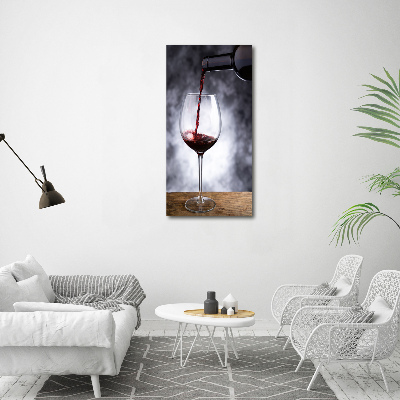 Verticaal canvasschilderij Rode wijn