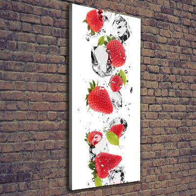 Verticaal canvasschilderij Aardbeien