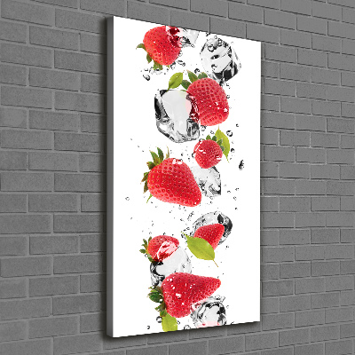 Verticaal canvasschilderij Aardbeien