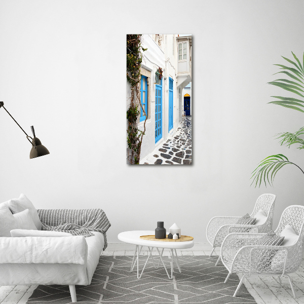 Verticale canvasfoto Griekse straten