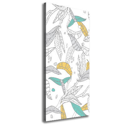 Verticaal canvasschilderij Kleurrijke bladeren