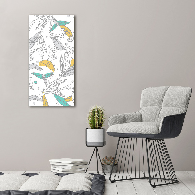 Verticaal canvasschilderij Kleurrijke bladeren