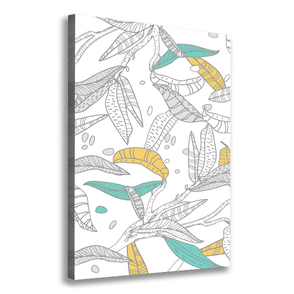 Verticaal canvasschilderij Kleurrijke bladeren