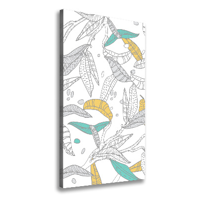Verticaal canvasschilderij Kleurrijke bladeren