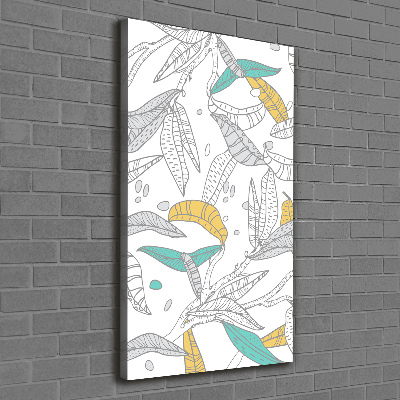 Verticaal canvasschilderij Kleurrijke bladeren