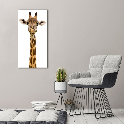 Verticale foto op canvas Giraffe