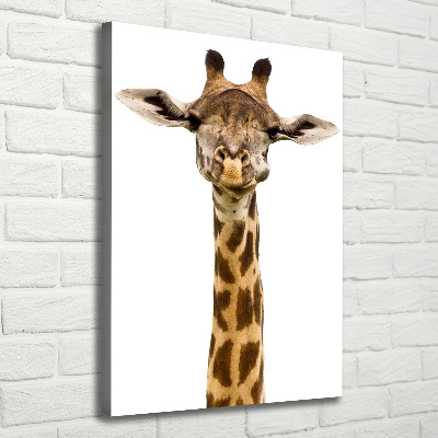 Verticale foto op canvas Giraffe