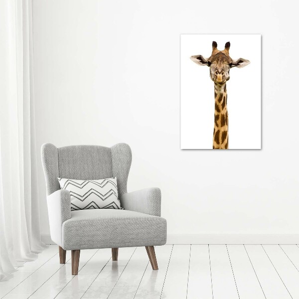 Verticale foto op canvas Giraffe