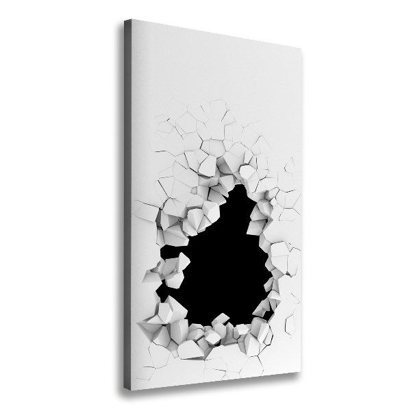 Verticaal canvasschilderij Gat in de muur
