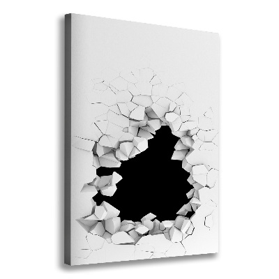 Verticaal canvasschilderij Gat in de muur