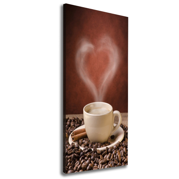Verticale canvasfoto Aromatische koffie