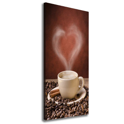 Verticale canvasfoto Aromatische koffie