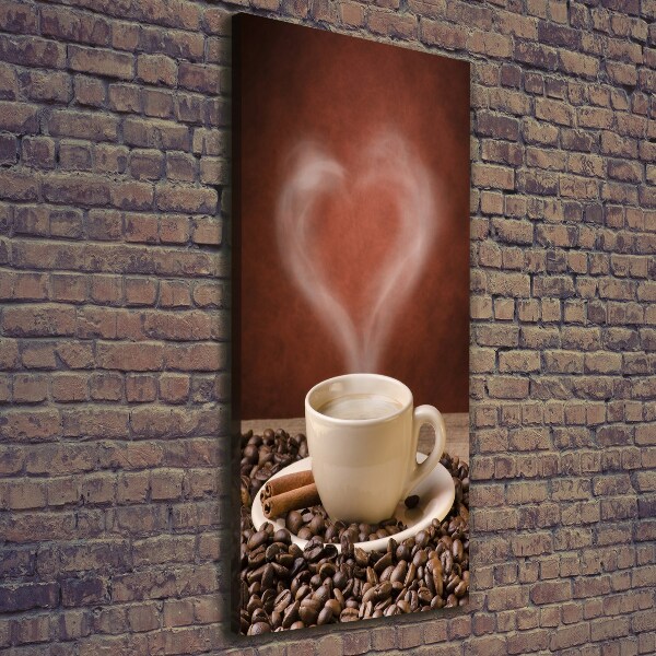 Verticale canvasfoto Aromatische koffie