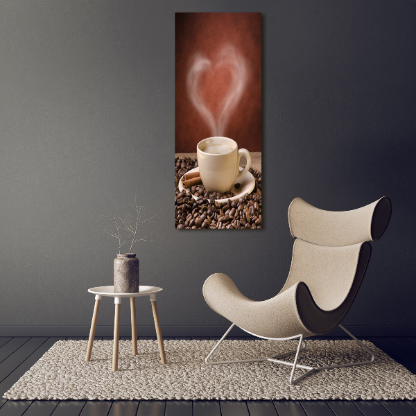 Verticale canvasfoto Aromatische koffie