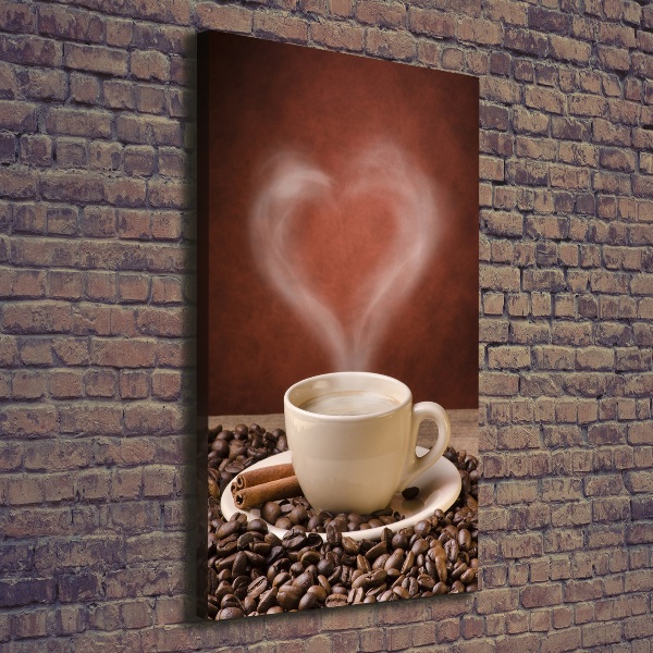 Verticale canvasfoto Aromatische koffie