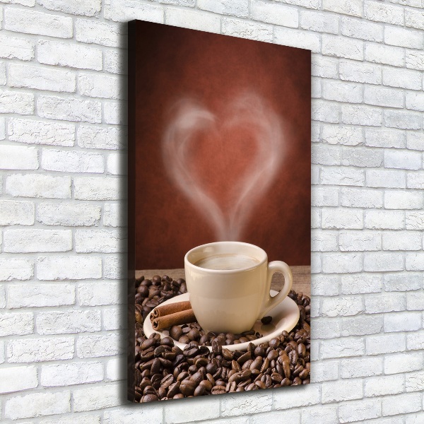 Verticale canvasfoto Aromatische koffie